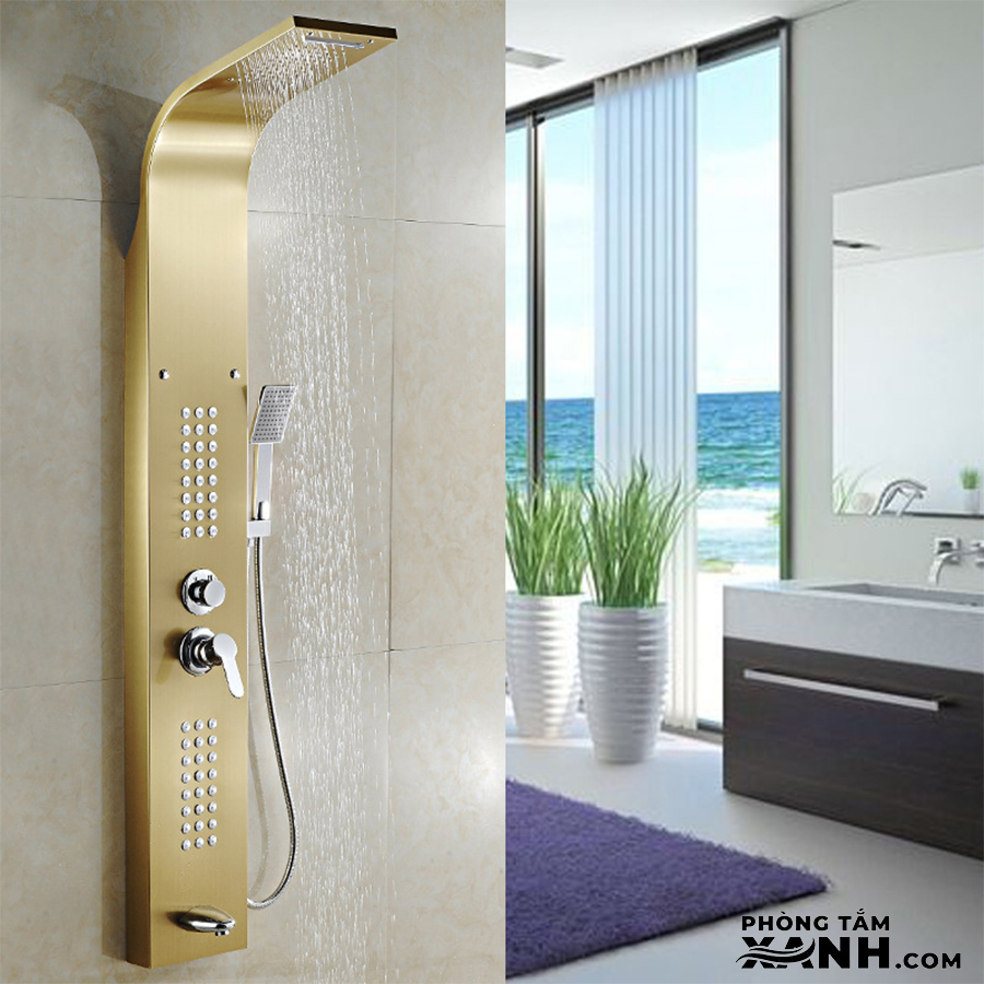 Sen Cây Tắm Đứng Thuyền Nóng Lạnh Vàng SC-9004