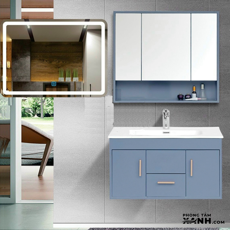 Lavabo Tủ Nhựa PVC 3 Cánh Cao Cấp TN-7824