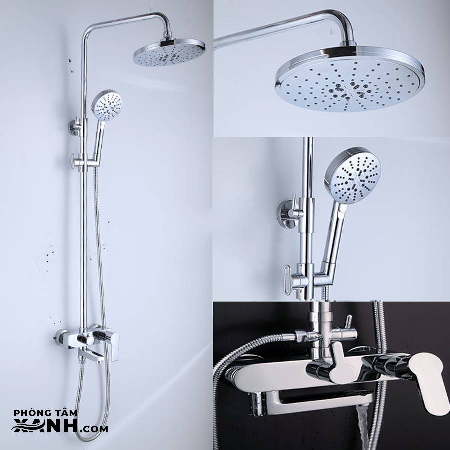 Sen Cây Tắm Đứng Nóng Lạnh Mạ Crom SC-9048