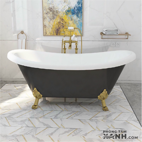 Bồn Tắm Chân Rồng Màu Đen ST-BT07Đ