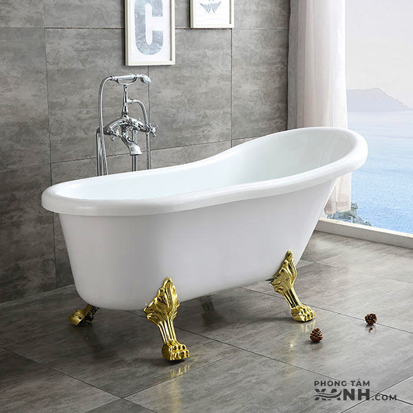 Bồn Tắm Nằm Chân Rồng Màu Trắng ST-BT07T