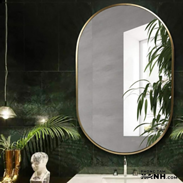 Gương Soi Bầu Dục Viền Vàng Sơn Tĩnh Điện GS-07V