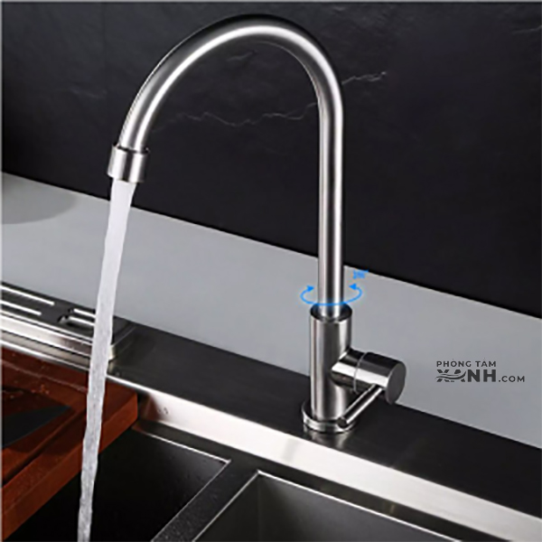 Vòi Rửa Chén Lạnh Inox 304 Cao Cấp, Bền Bỉ
