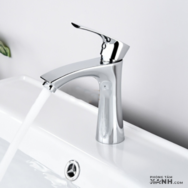 Vòi Lavabo Lạnh Đồng Thau Mạ Crome Cao Cấp V-2613