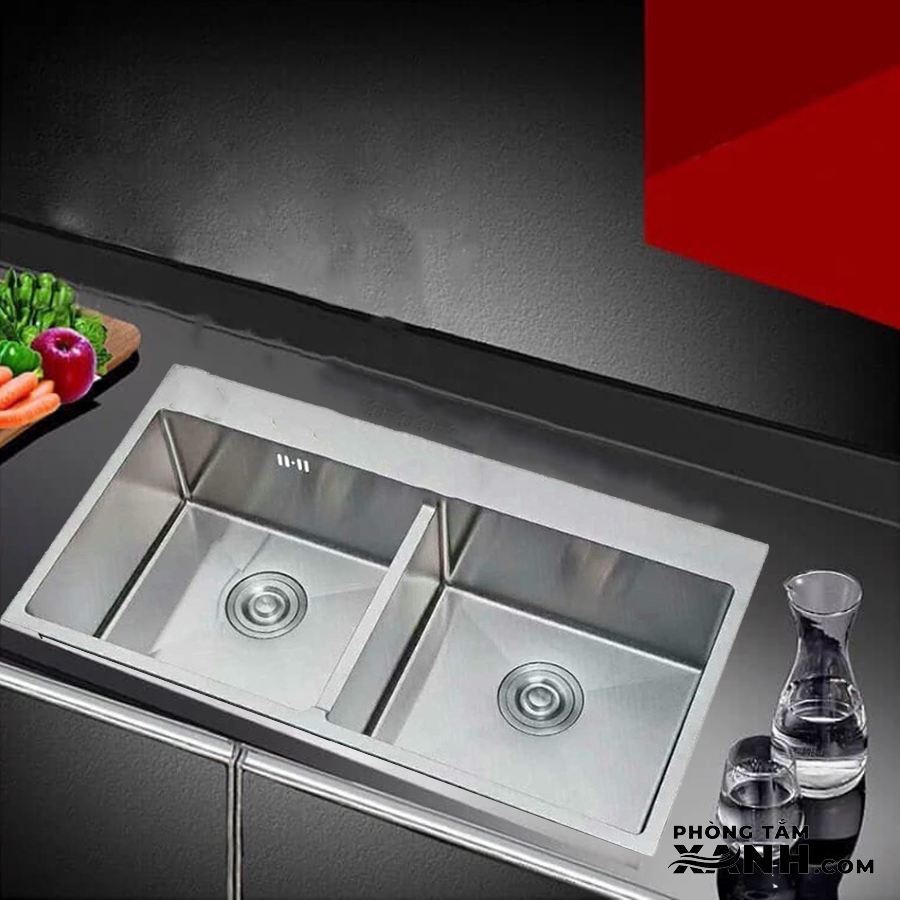 Chậu Rửa Chén 2 Hộc Inox 304 C03IN