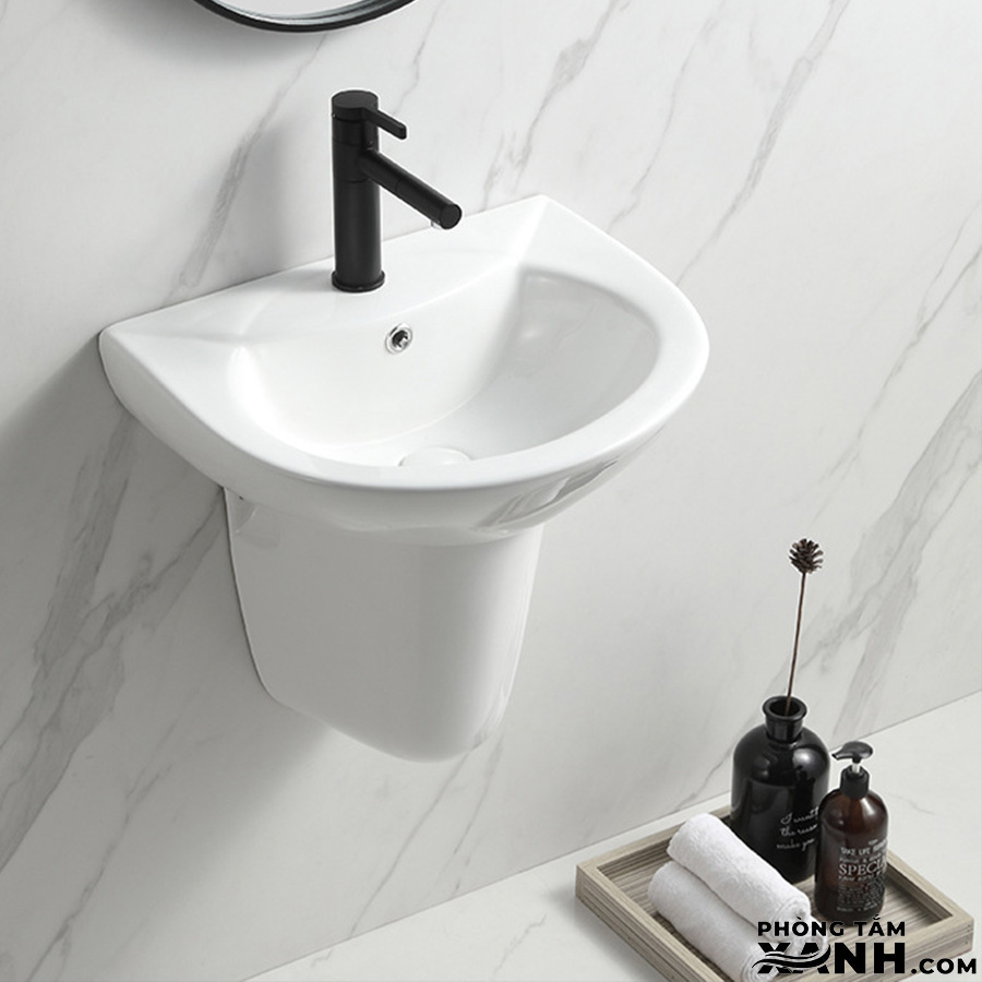 Lavabo Treo Tường Men Sứ Cao Cấp LA-01