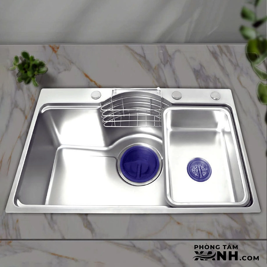 Chậu Rửa Chén 1 Hộc Inox 304 Cao Cấp CR-C32
