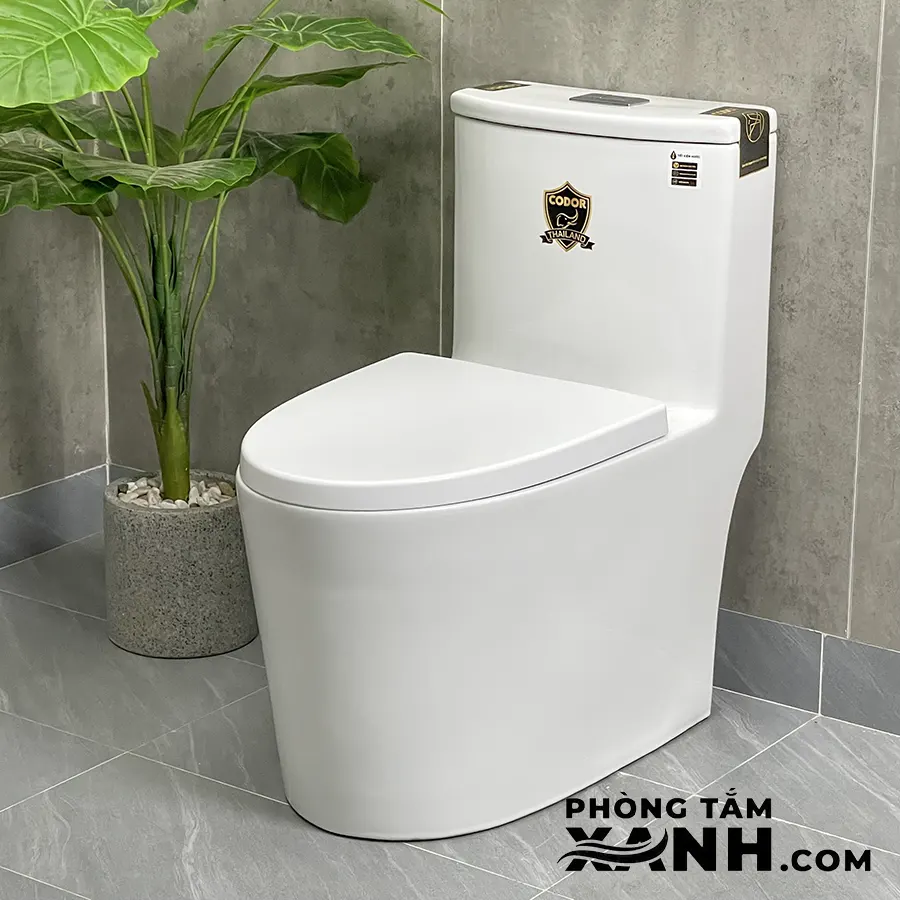 Bồn Cầu 1 Khối Men Tuyết Trắng BC-115