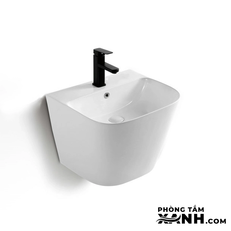 Lavabo Treo Tường Men Sứ Trắng Cao Cấp LA-92
