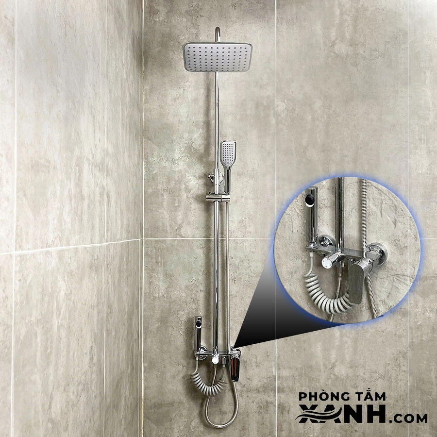 Sen Cây Tắm Đứng Mạ Crom Bóng Cao Cấp SC-9156