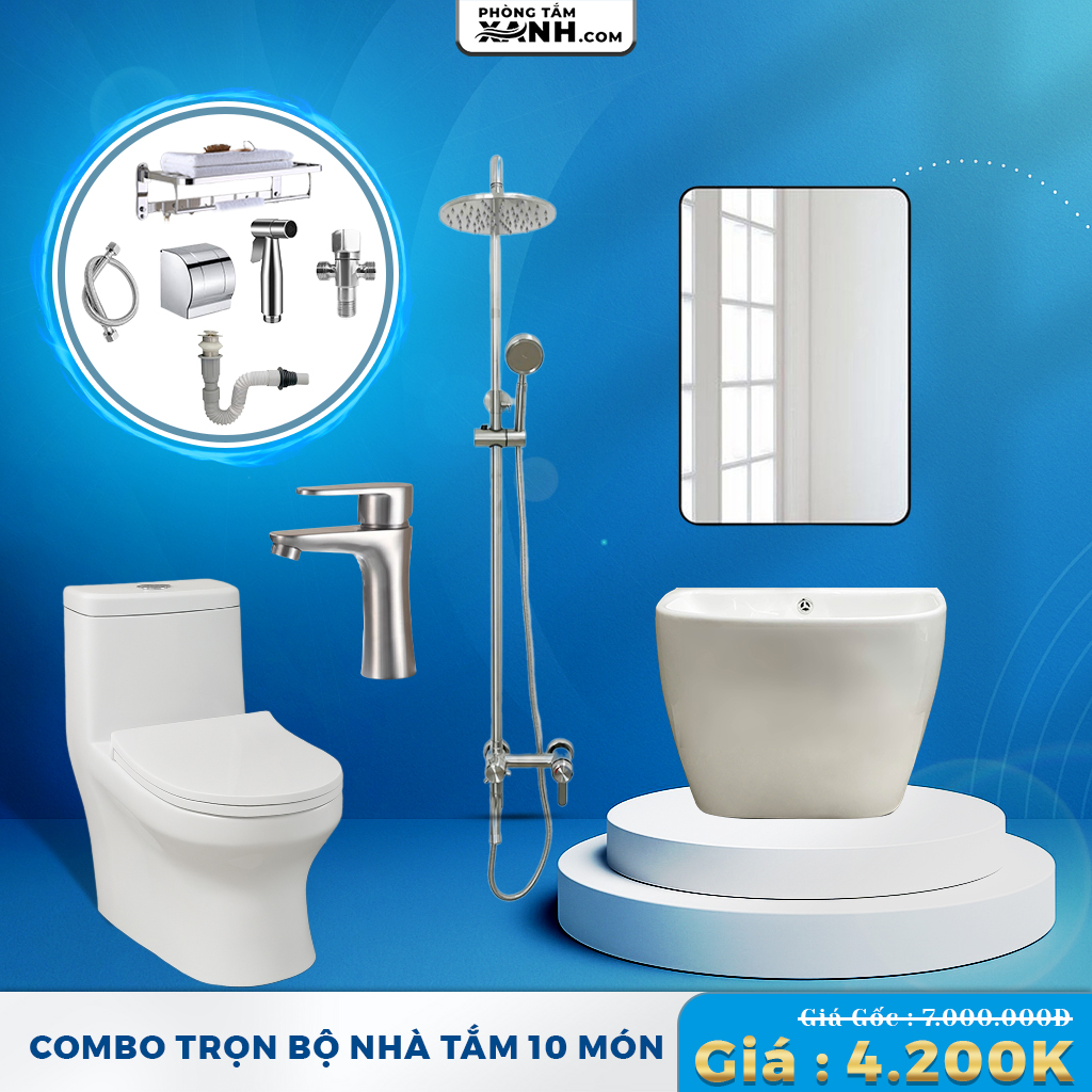 Combo Trọn Bộ Nhà Tắm 11 Món Tiết Kiệm CB59